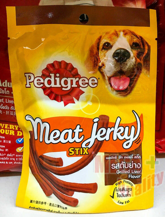 Pedigree Grilled Liver Flavor Meat Jerky Stix High Protein Low Fat 60g