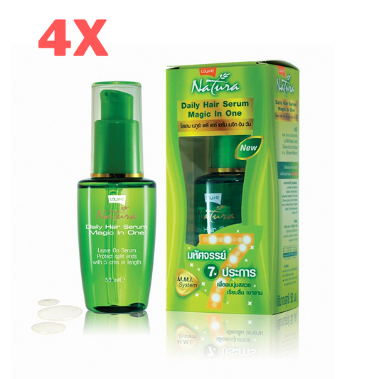 4x Lolane Natura Daily Hair Serum Magic In One Damaged Dry Split Ended 50 ml