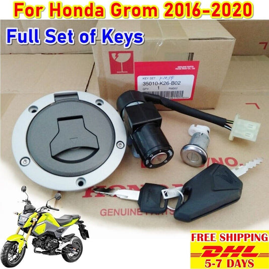 K9 Ignition Lock Key Set Switch For Honda Grom125 Msx125 Cap Fuel Seat 2016-2020