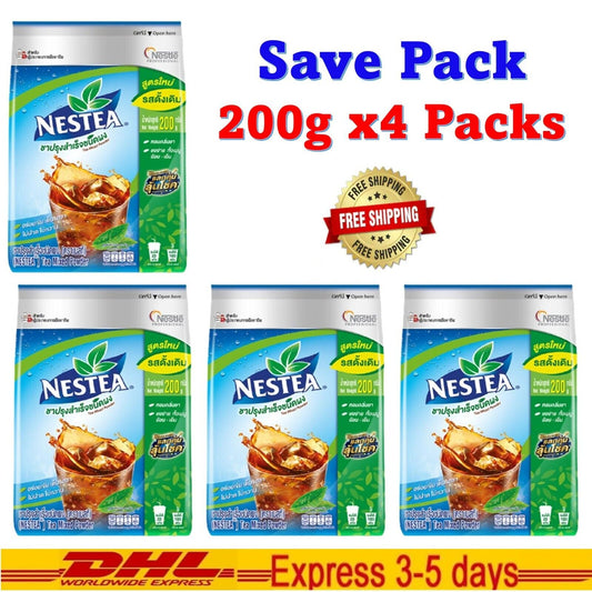 NESTEA Unsweetened 100% Powder Drink Instant Mixed Iced Halal Thai 4x 200g Tea