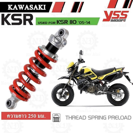 YSS Adjustable Rear Gas Shock Suspension FOR KAWASAKI KSR-110 ME302-250T-15-85