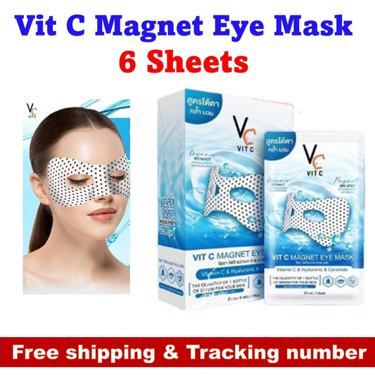 Ratcha VC Vit C Magnet Eye Mask Reduce Puffiness Dark Circle 15mlx6 sheets