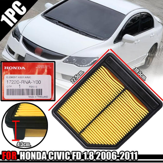 Air Cleaner Filter Element Assy GENUINE Fit Honda Civic 2006-2011 FD Sedan 1.8L