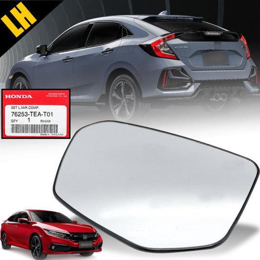 Mirror Glass Lens Left LH For Honda Civic FK FC Hatchback Sedan 2016-2021