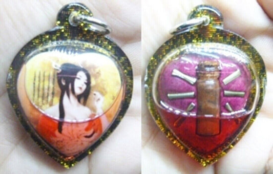 Pendant Nine Tails Fox Lady Oil Arjarn Ackradej Amulet Thai Charm Money Love
