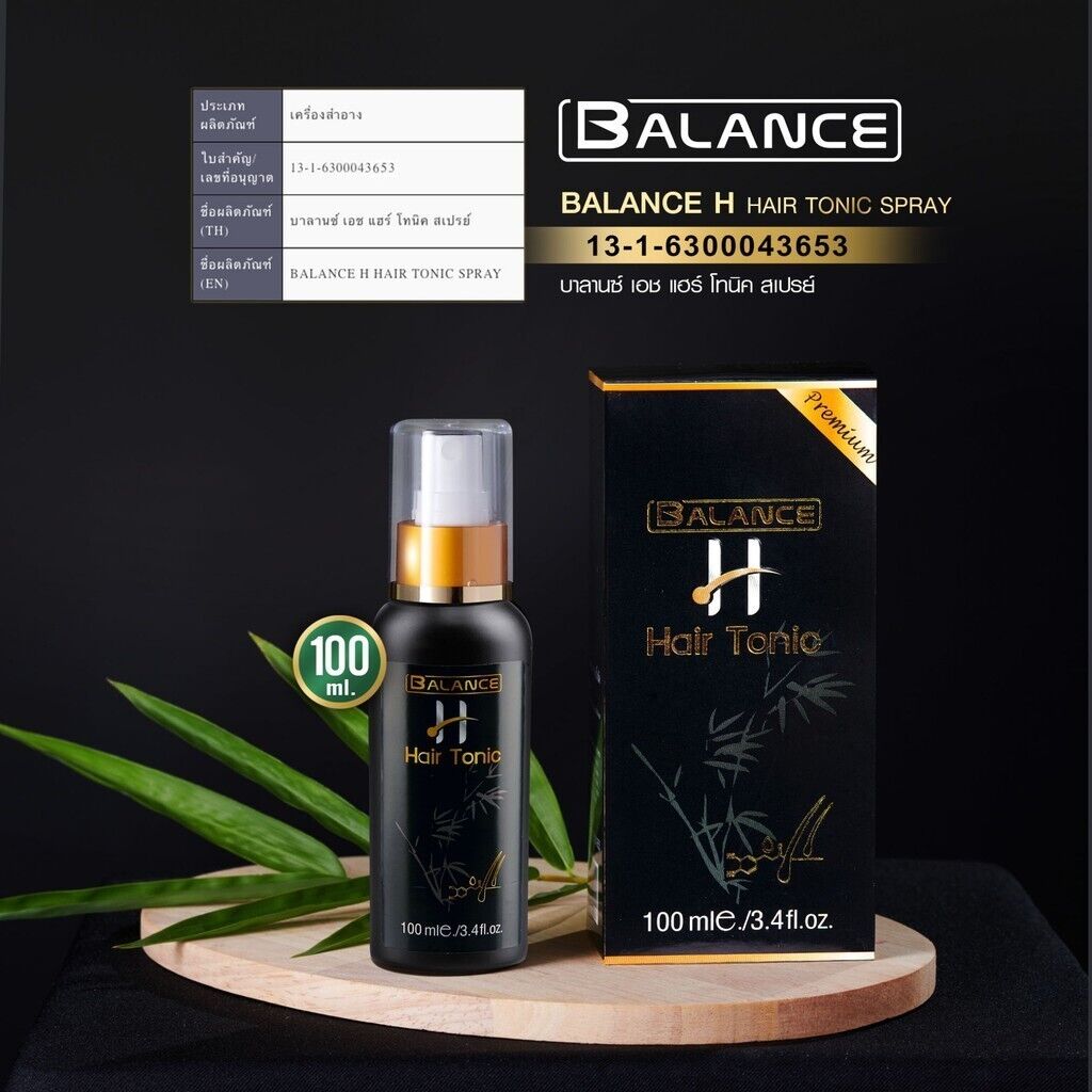 Balance H Hair Tonic Serum Regrowth Treat Thin Loss Hair Dandruff Nourish 100 ml
