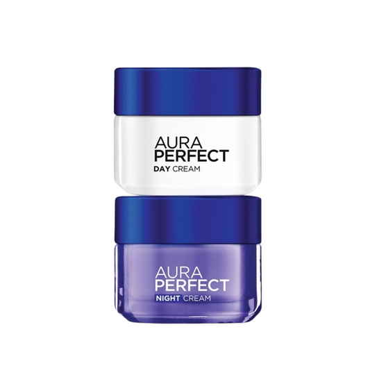 L'Oreal Paris Aura Perfect Day + Night Cream Facial Reduce Dark Spots 50 ml SET