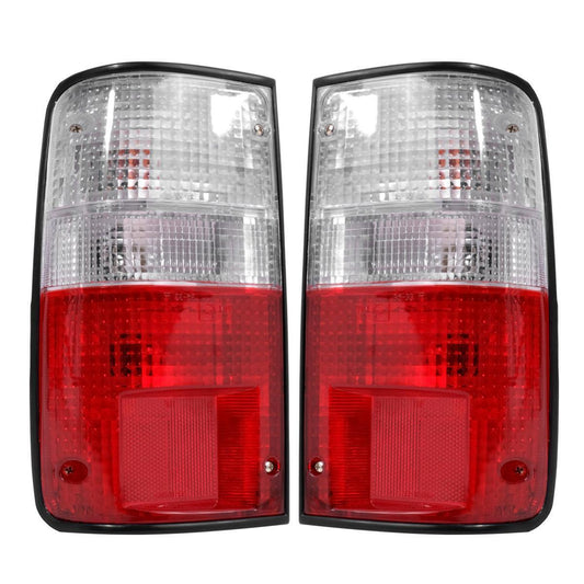 Pair LR Tail Lamp Light Clear Red Fits Toyota Hilux RN85 LN106 1989-1997 Pickup