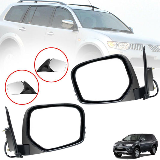 Side Mirror Electric Chrome 5 Wires LH RH For Mitsubishi Montero Sport 2008-2014