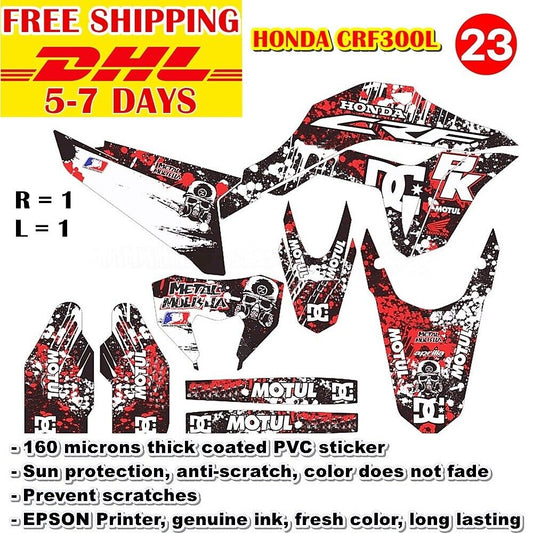 Stickers Graphics Kits For Honda CRF 300 L Motocross Whole Bike Decals Decal 23