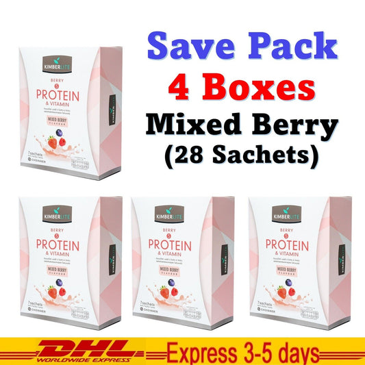 4x Kimberlite 5 Protein & Vitamin Mixed Berry Flavour Weight Control Good Shape