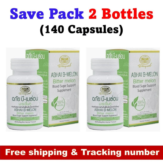 2x Abhai B-Melon Bitter Melon Enhance People Health High Blood Sugar Level Caps