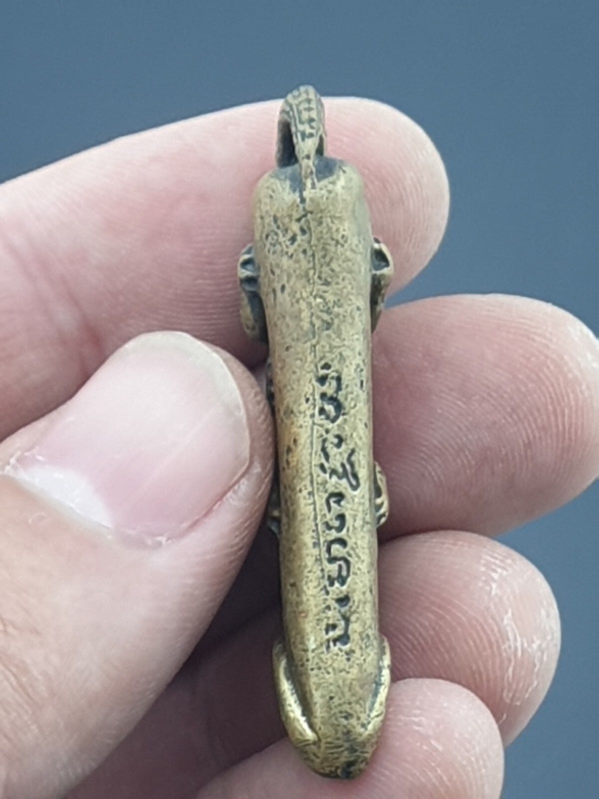 12xCrocodile MAGIC THAI AMULET PALADKIK MINIATURE BRASS Statue LOVE CHARM LUCK
