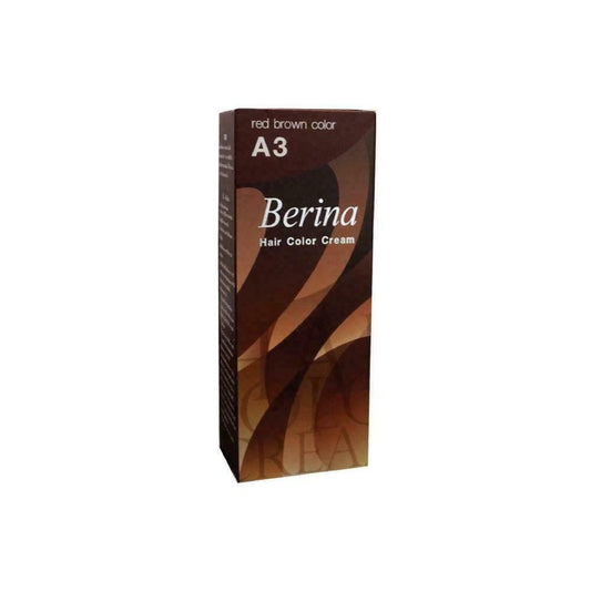 Berina Hair Color Cream A3 Red Brown 60 ml Hair Dye Super Permanent Fashion