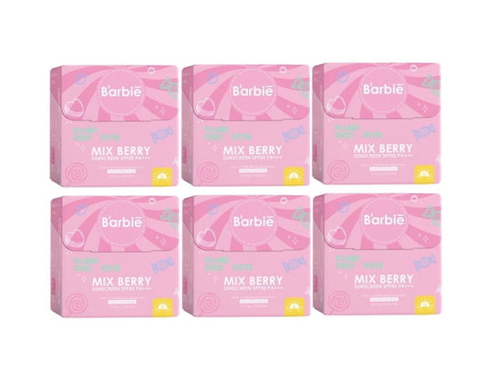 6x Barbi Mix Berry Sunscreen SPF 50 PA+++ Soft texture sweat proof juicy healthy