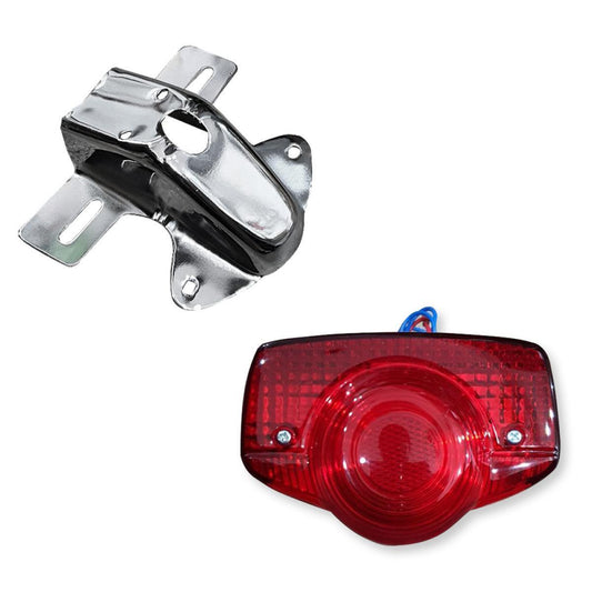 BRACKET + TAIL LAMP REAR LIGHT RED HONDA C70 C90 CS S CL CT 90 CM90-91 PASSPORT