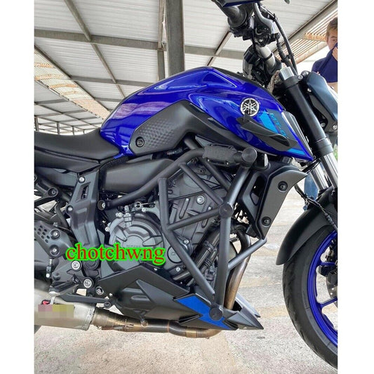 Crash Bars Engine Guards Cage Yamaha MT-07 2021 2022 2023 Steel Black Powdercoat