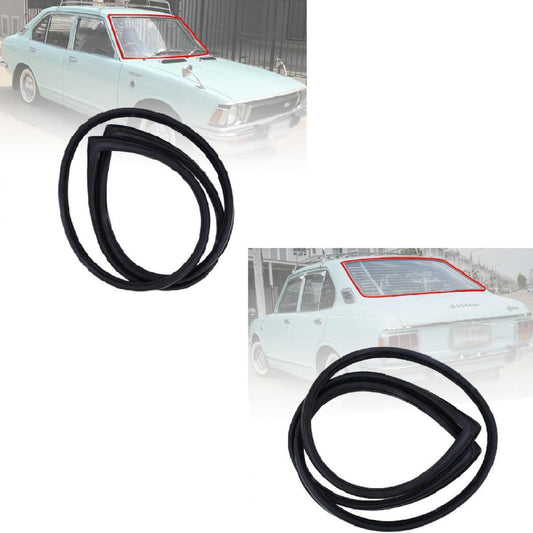 Set Front Rear Windshield Rubber Seal For Toyota Corolla KE20 Sedan 1970-1974