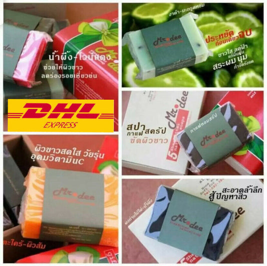 5x Mr.Dee Natural Soap 100% No chemical Organic Soap Bar Body Spa (Mix 5 colors)
