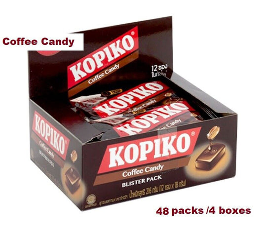 4 Boxes Kopiko Coffee Candy Blister Pack Original Hard Candy (48 packs)