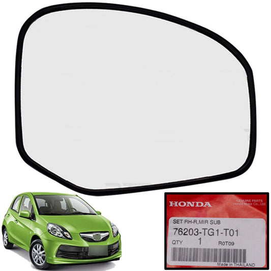 Side Wing Mirror Glass Lens Right RH 1PC For Honda Brio Hatchback 2011 - 2016