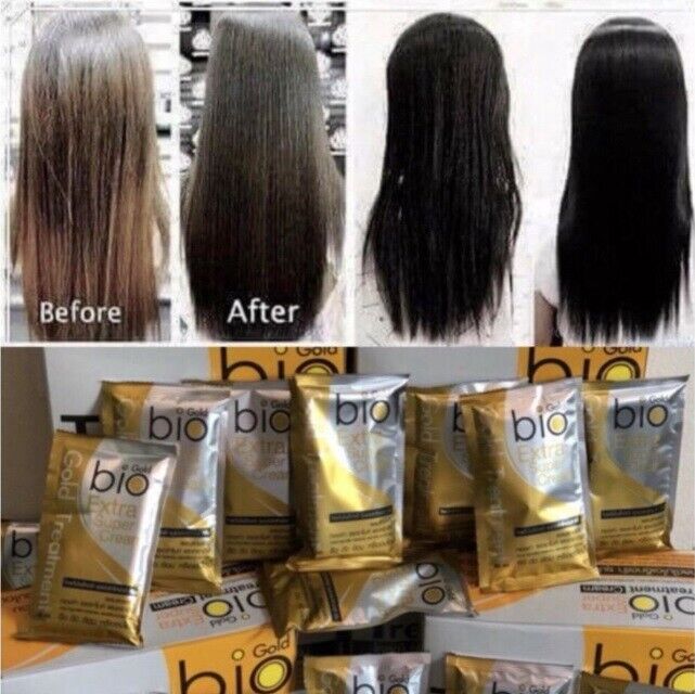 12X Bio Gold Extra Super Hair Treatment Cream Protect Hair Smooth Sleek