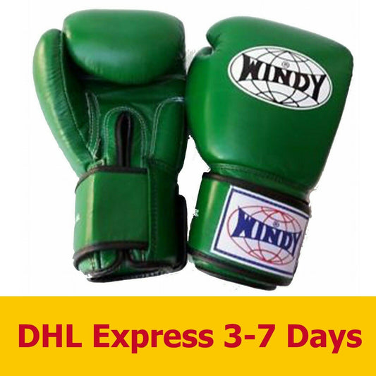 WINDY Green BGVH BOXING GENUINE GLOVES MUAY THAI K1 MMA Martial Art Sporting
