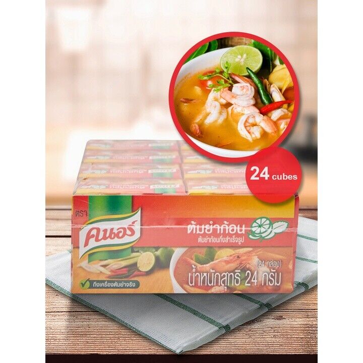24x Knorr Soup Instant Bouillon Cubes Seasoning Easy Cooking Thai Street Food