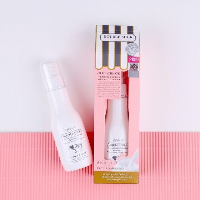 SCENTIO Double Milk Triple White Facial Emulsion Beauty Buffet Brightening 150ml