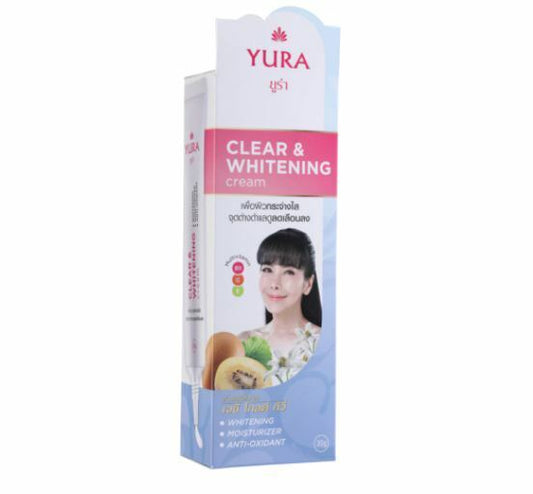 YURA Clear & Whitening Cream Facial Skincare Moisturizer Anti-oxidant Smooth 30g