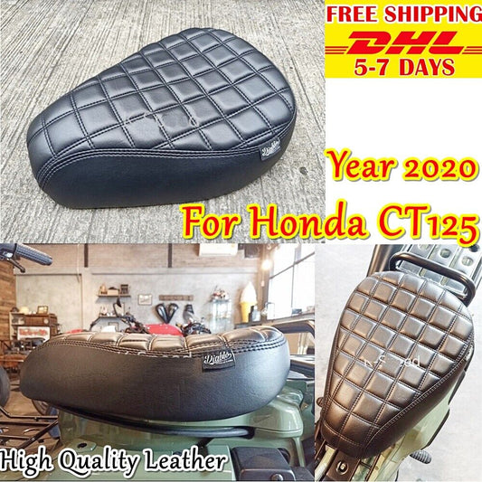 P2 Seat For Honda Ct125 Hunter Cub 2021 125 Trail Guard Rack New Leather Black