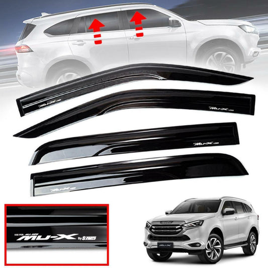 Black Rain Sun Visor Wind Deflector Guard For Isuzu MU-X MUX SUV LS 2021-2022