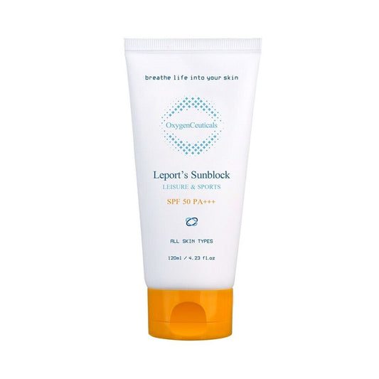 Oxygen Ceuticals Leports Sunblock SPF50+++ 120ml#ibea