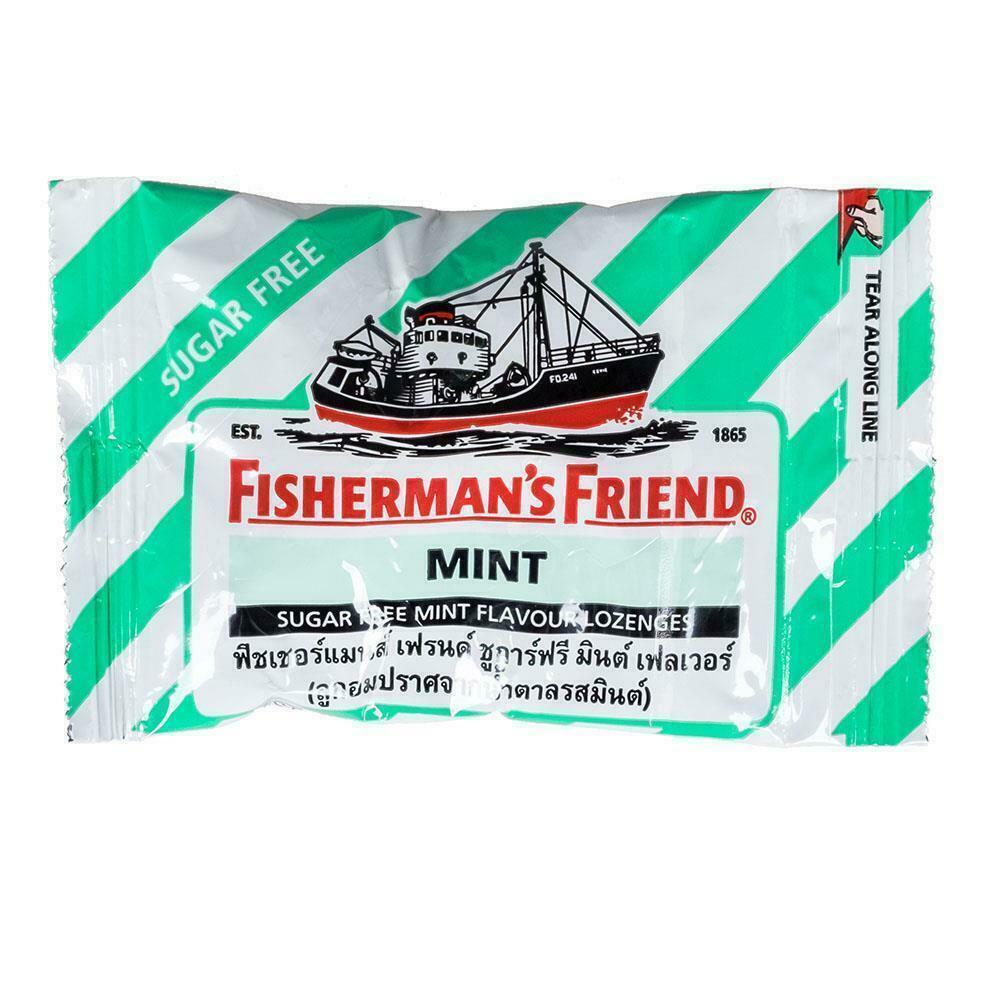 4 pack Fisherman s Friend Mint Sugar Free Lozenges Cough Cold Flu Sweeteners 25g