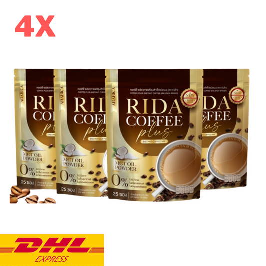 4x RIDA Coffee Plus MCT Oil Powder Instant Mix Arabica Control Hunger No Sugar