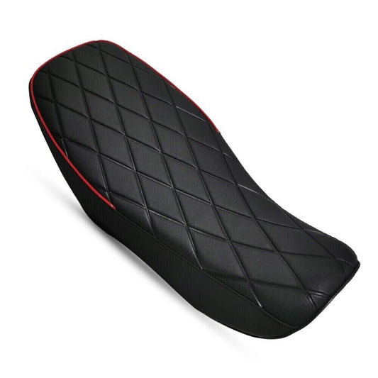 BLACK DOUBLE SADDLE DUAL RACER PAD SEAT CUSHION FOR HONDA GROM MSX 125OG 12-2016