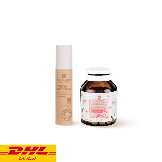 Moleculogy by Diamond Grains Glassy X 500 60's + Starter Soft Cream Skin 50g SET