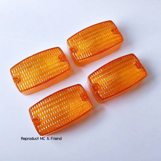 Set 4 pcs. Turn Signal Lens New (Square) Fits Suzuki FR50 FR80 FR80N
