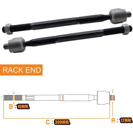 2x Steering Rack End For Mazda3 BK BL Sedan Hatchback 2003 04 07 2011 2014