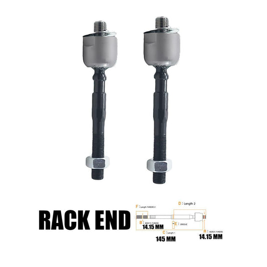 2x Steering Rack End For Toyota Corolla KE70 TE71 DX 1979-1987 Sedan