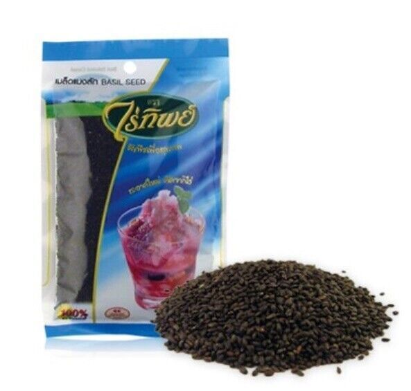 Basil seeds Weight Loss Herb Slimming Shape Thai Diet Natural Detox Clean 100g