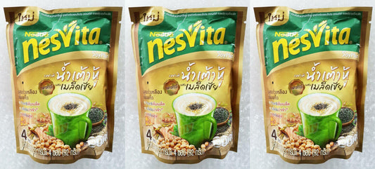 3 x Nestle Nesvita Instant Cereal Beverage Soy and Chia Seed formula 4 Sachet