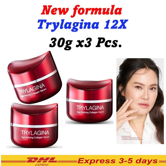 3x TRYLAGINA Ultimate Collagen Serum 10X Moisturizing Anti-Wrinkle Radiance 30g