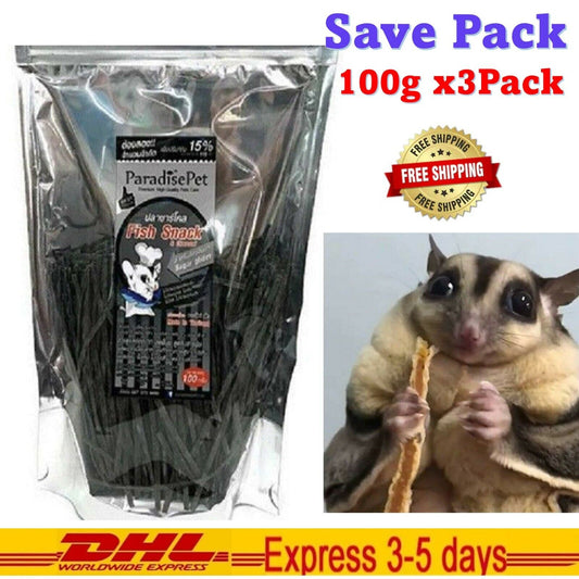 3x Charcoal Fish Snack Paradise Pet Sugar Glider Hamster Animal Teeth Healthy