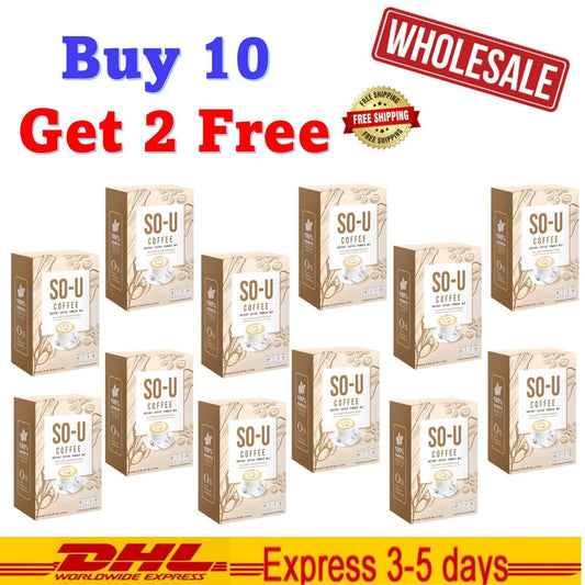 12x SO U Coffee Weight Management Slimming Body Sugar Free (Buy 10 Get 2 Free)