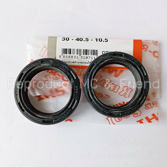 Set 2 pcs. Fork Oil Seal 30x40.5x10.5 For Suzuki TS100 ('73-'77) TS125 ('73-'77)