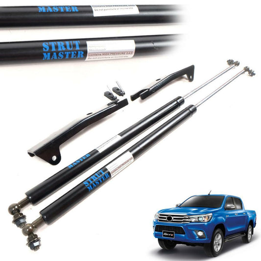 2015+ Toyota Hilux SR5 M70 M80 Front Hood Bonnet Lift Up Struts Black