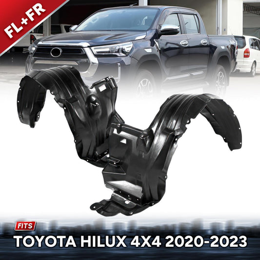 Pair LR Front Plastic Inner Fender Liner For Toyota Hilux 4WD Pickup 2020-2023