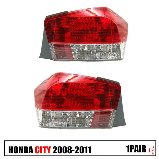 Pair LR Tail Lamp Rear Light For Honda City GM 2008 2009 2010 2011 Sedan