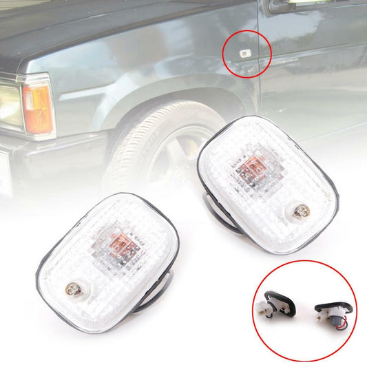 Side Marker Lamp Turn Signal Lights Clear Lens Fit Nissan Frontier D21 1987-94